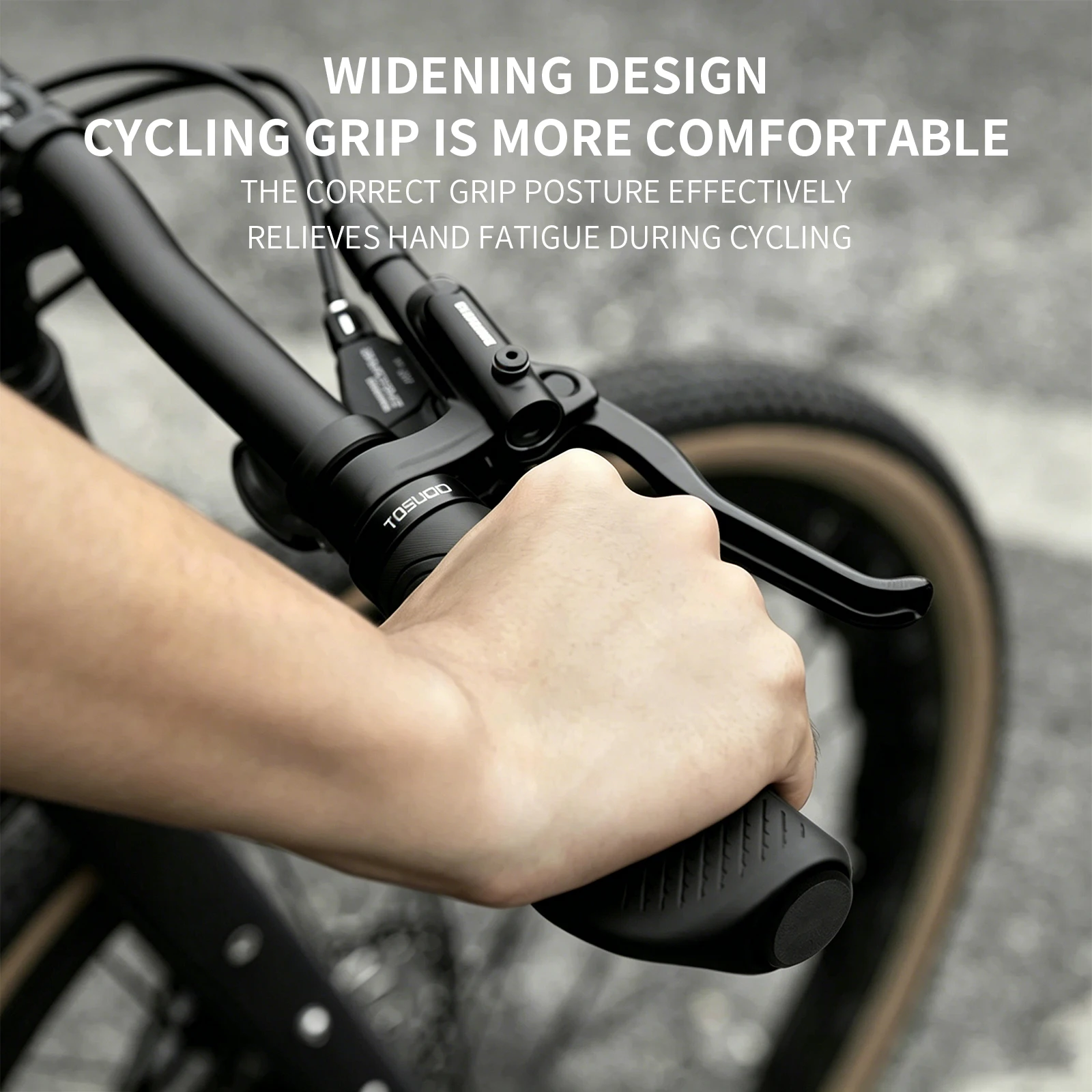 TOSUOD Bike Handlebar Grips Anti Slip Breathable High Elastic Ergonomic Shockproof Fit 22.2mm Bars MTB Road Cycling Accessories view 6
