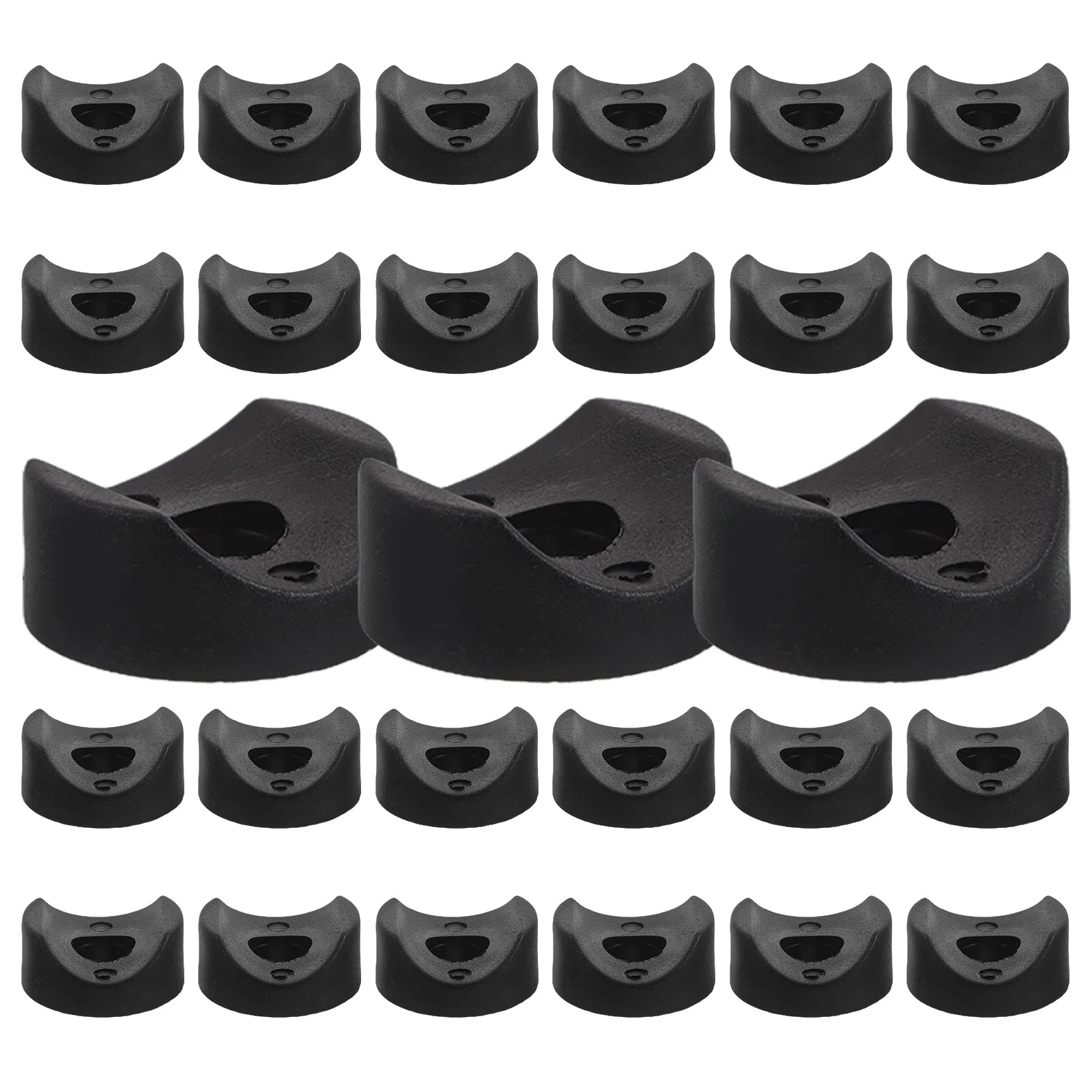 50pcs Curved Plastic Washers for Walkers Saddle Washers Duckbill Spacers Gaskets for Mobility Aid Stability