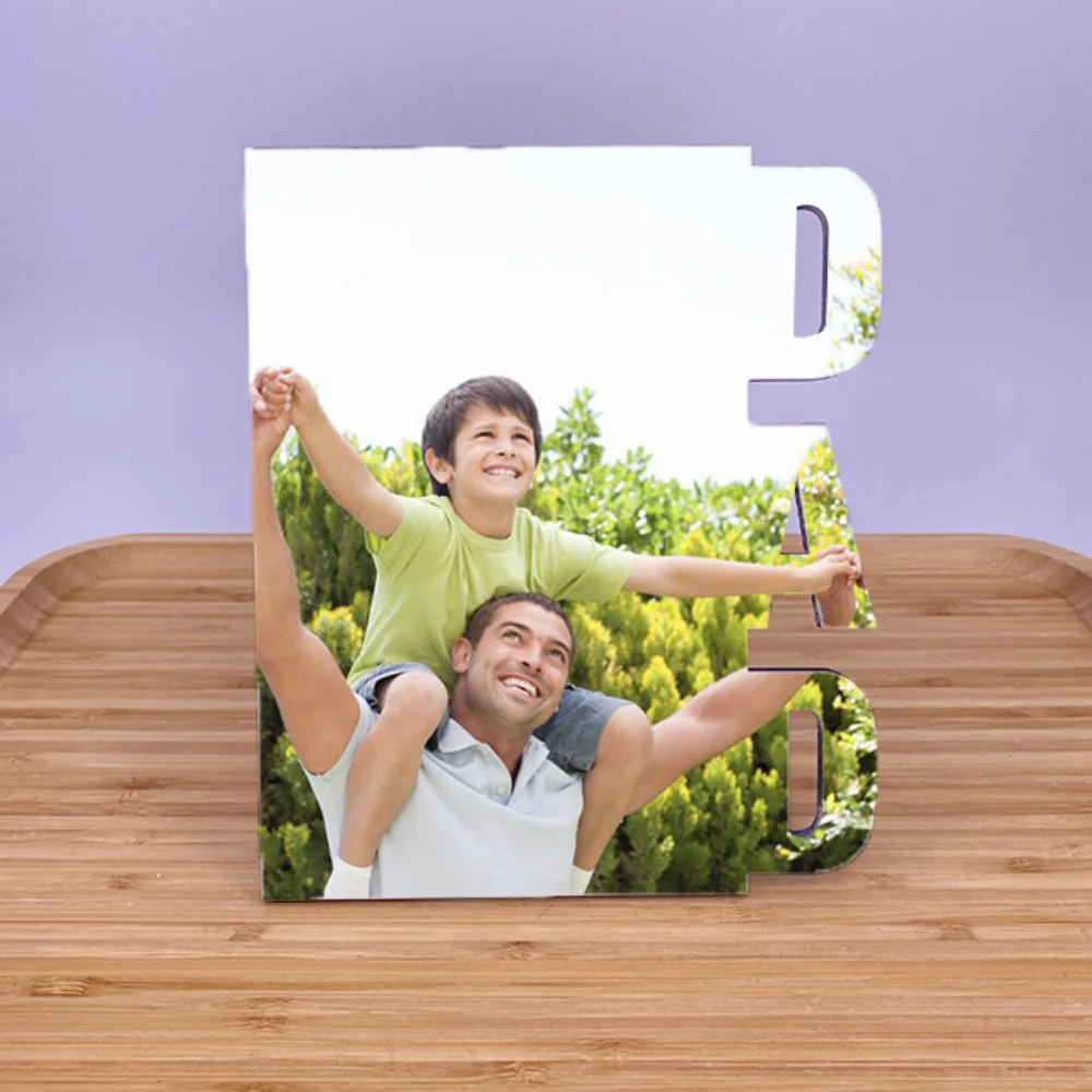 

5pcs Pack Blank White Sublimation MDF DAD Photo Frame Father's Day Gifts