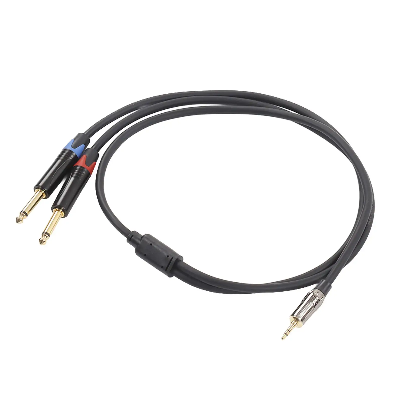 1/8 Male to Dual 1/4 Male Stereo Cord Adapter - High/Low Temperature Resistant Cable for Amplifier