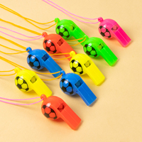 10/20pcs Plastic Football Whistles Soccer Pattern Whistle Soccer Cheerleading Fans Cheer Whistles for Outdoor Sports party favor
