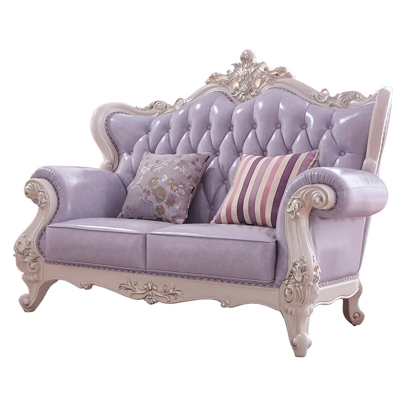 Fioletowy nowy zestaw sof z wysokim oparciem Italiano Recliner Sofa Set Luxury Natural Muebles Para Salas Modernos Furniture