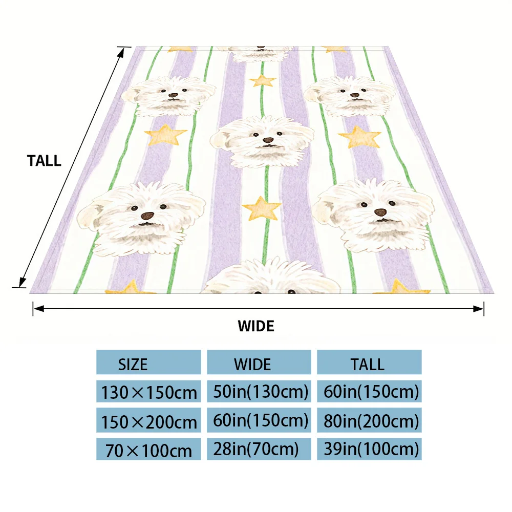 Fluffy Pup Nap Blanket,Flannel Blanket,Suitable For Sofas,Beds,Cars,Rooms,Offices,Camping,Exquisite Gift Blankets