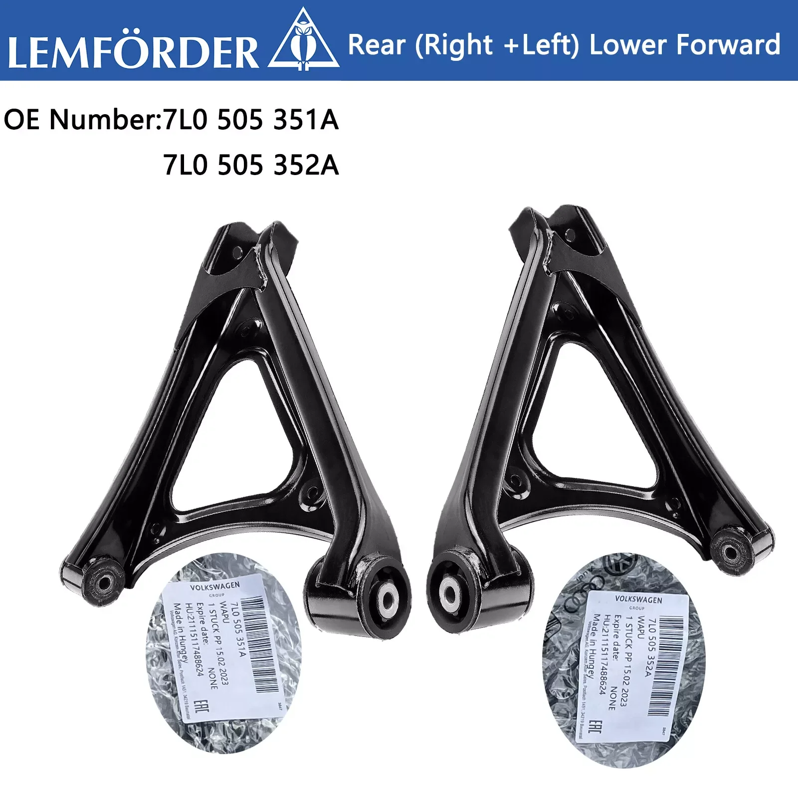 

2x Rear LH & RH Lower Forward Control Arm Lemforder For Audi Q7 Porsche Cayenne