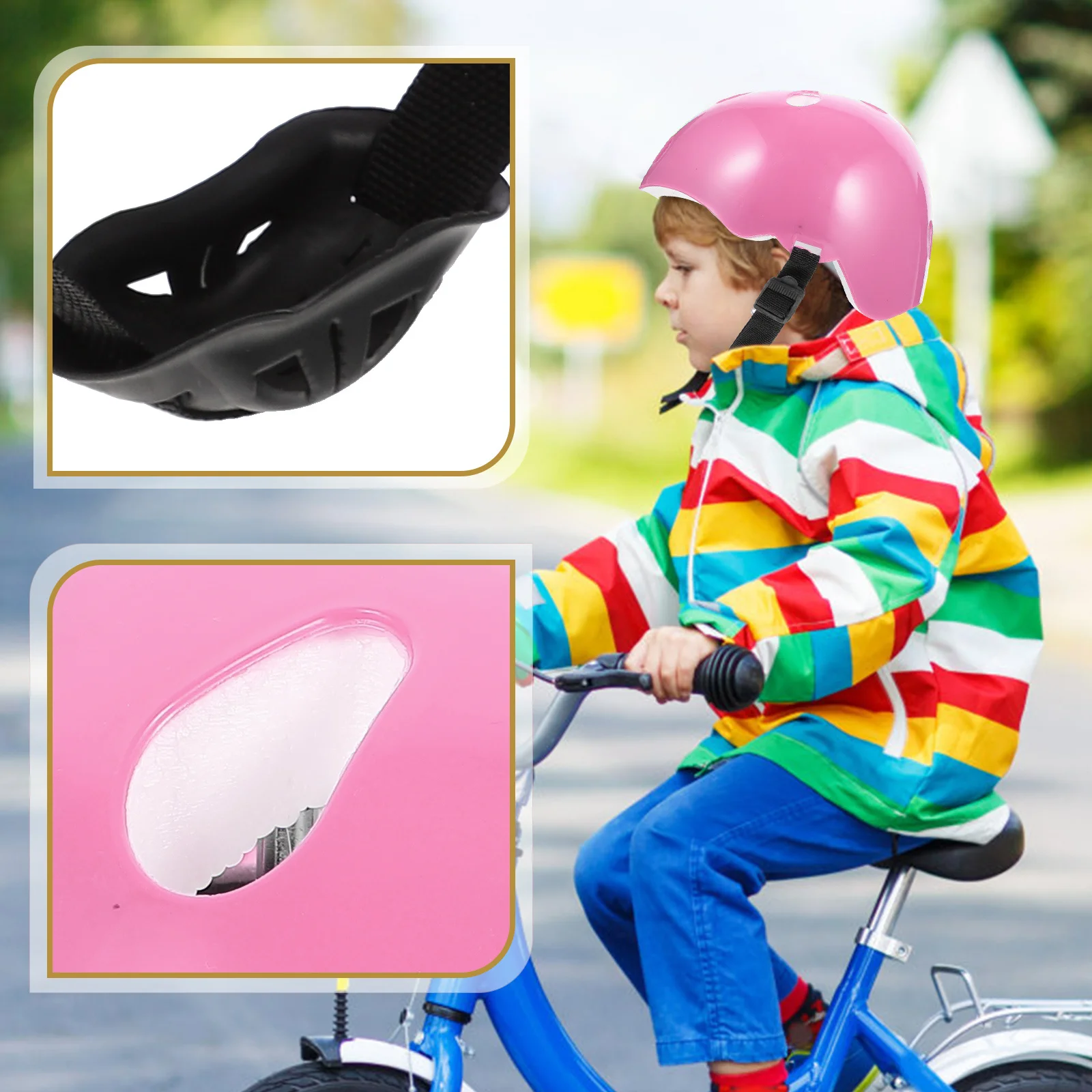 

Bike Adjustable Protective Gear Air Vent Lightweight Sponge for Skateboard Scooter Cycling