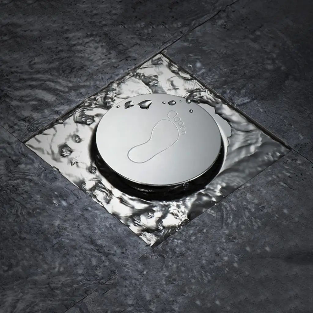 Square Floor Grate Bounce Dreno, Chuveiro Do Banheiro, Resíduos De Vaso Sanitário, Mola De Lavanderia, 10cm, 12cm, 15cm