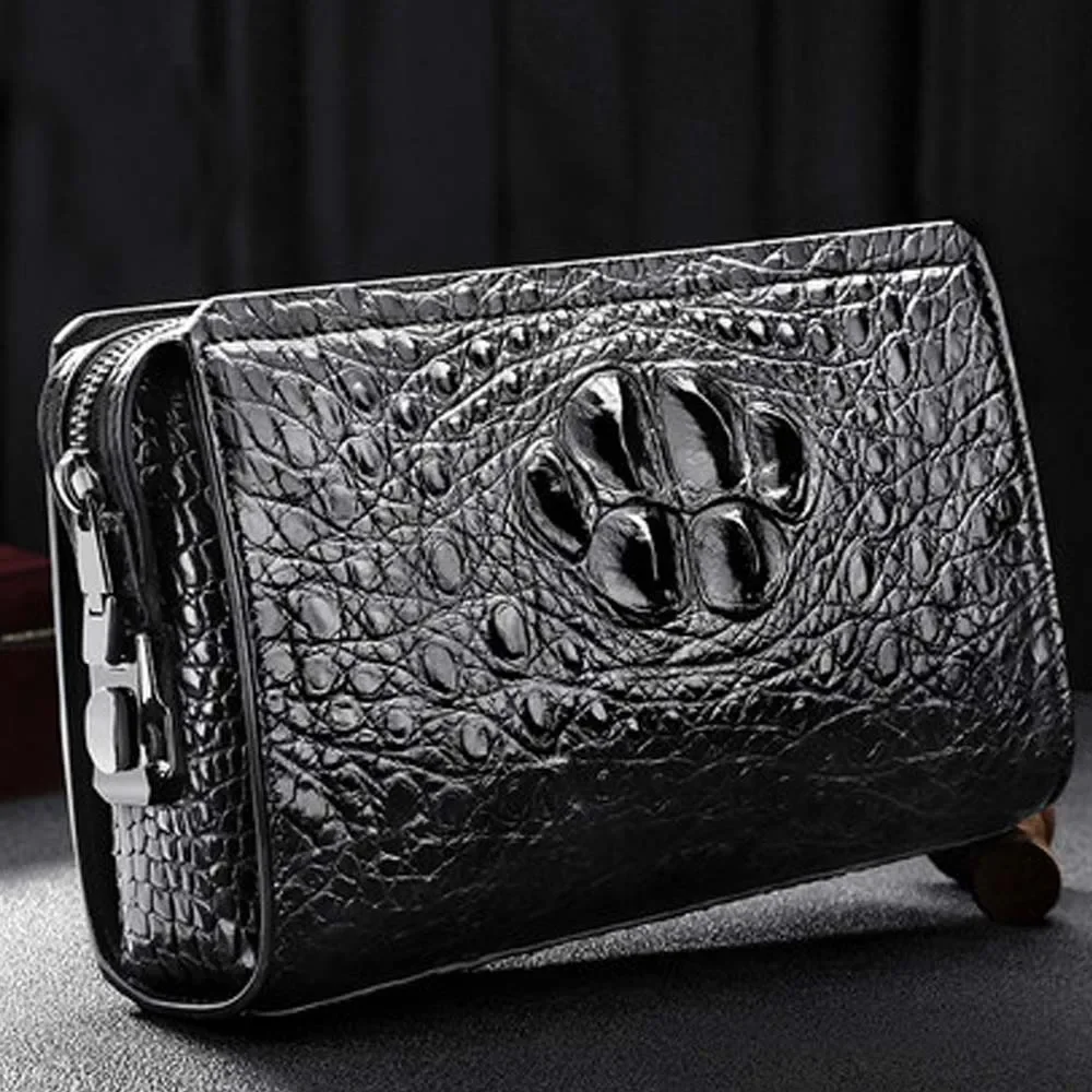 hanlante  crocodile  handbags  male  long crocodile bag  Combination lock large capacity new men clutch bags