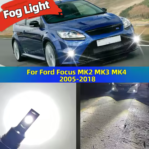 6000K LED Front Fog Lamp 12V Car Fog Light H8 H11 H16JP For Ford Focus MK2 MK3 MK4 2005-2018 2010 2011 2012 2013 2014 2015 2016