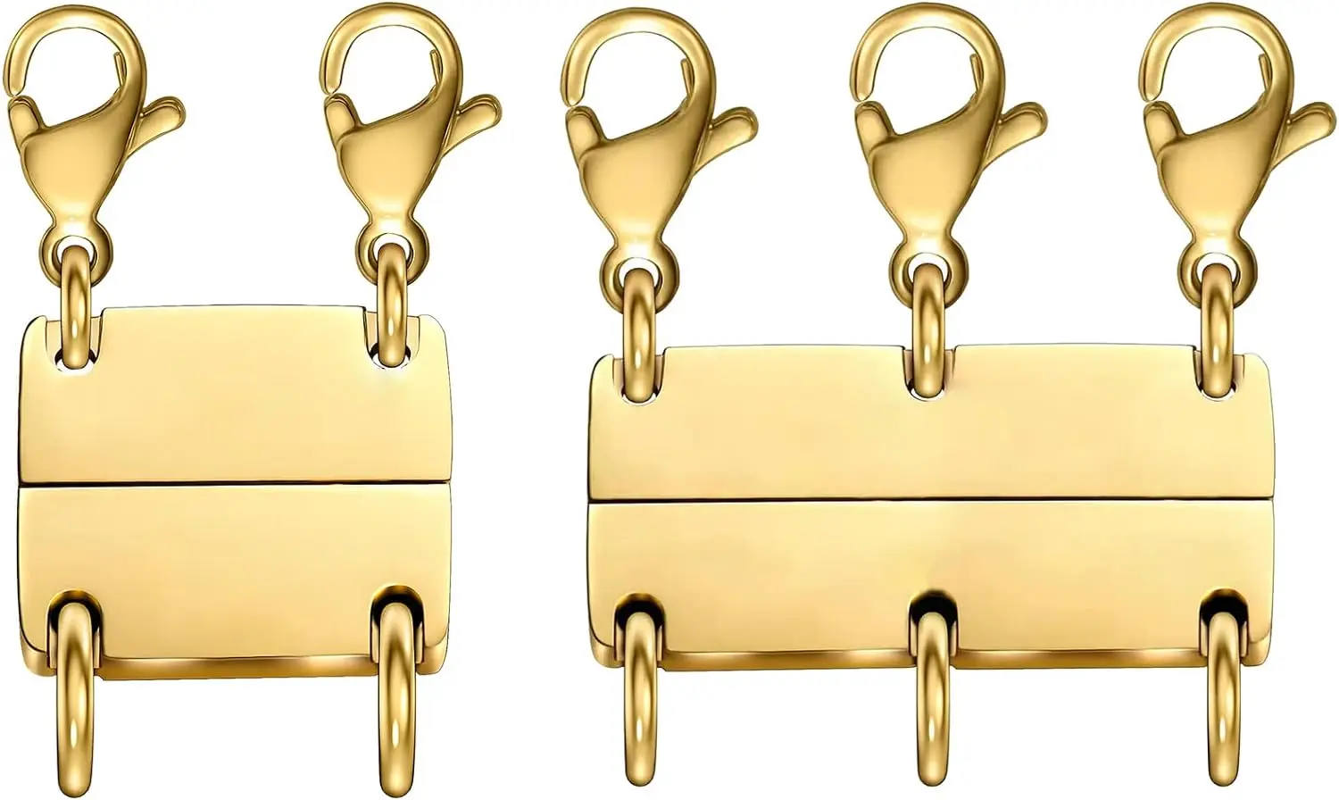 18K Gold & Silver Necklace Clasp for Layering