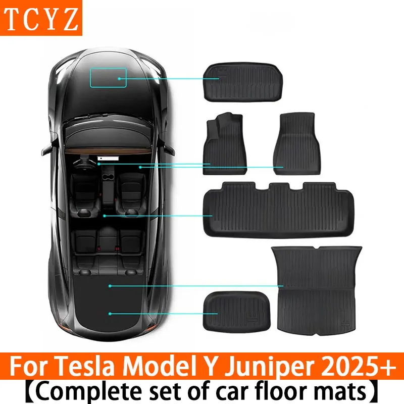 

Floor Mats for New Model Y 2025+ Juniper Trunk Mats Waterproof All Weather Liner Anti Slip for New Model Y Car Accessories