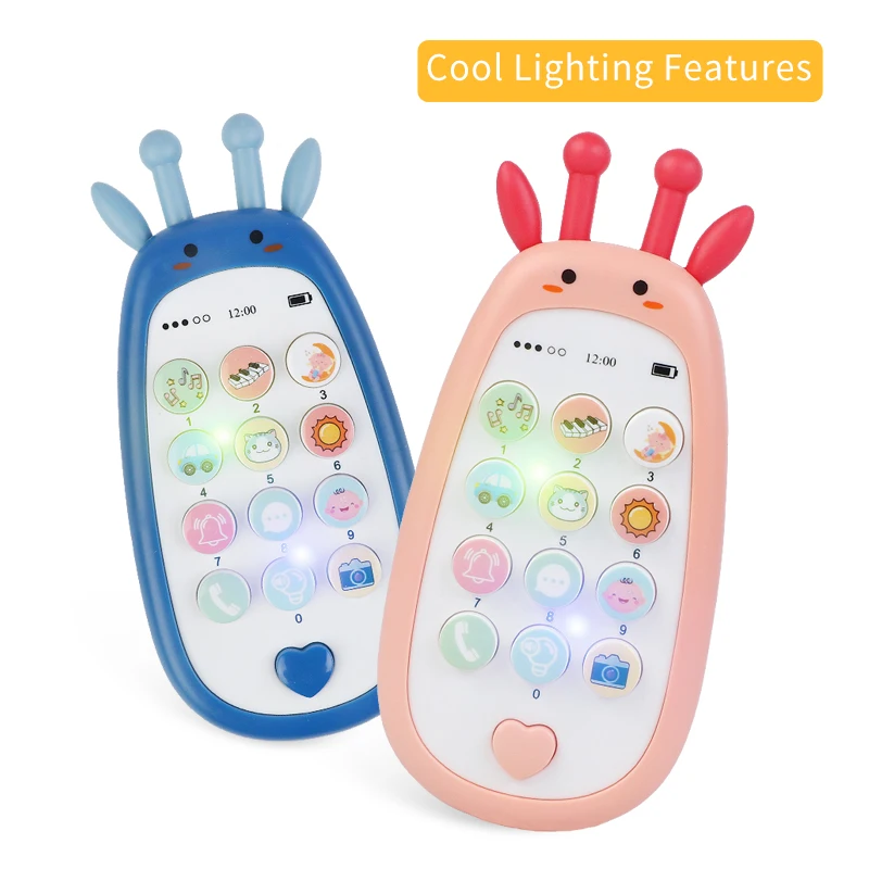 Baby Toys for 1 Year Old Boys Girls, Baby Cell Phone Toy Sensory Learning Toys,   Multi Sound Effects with Light Teething Toys