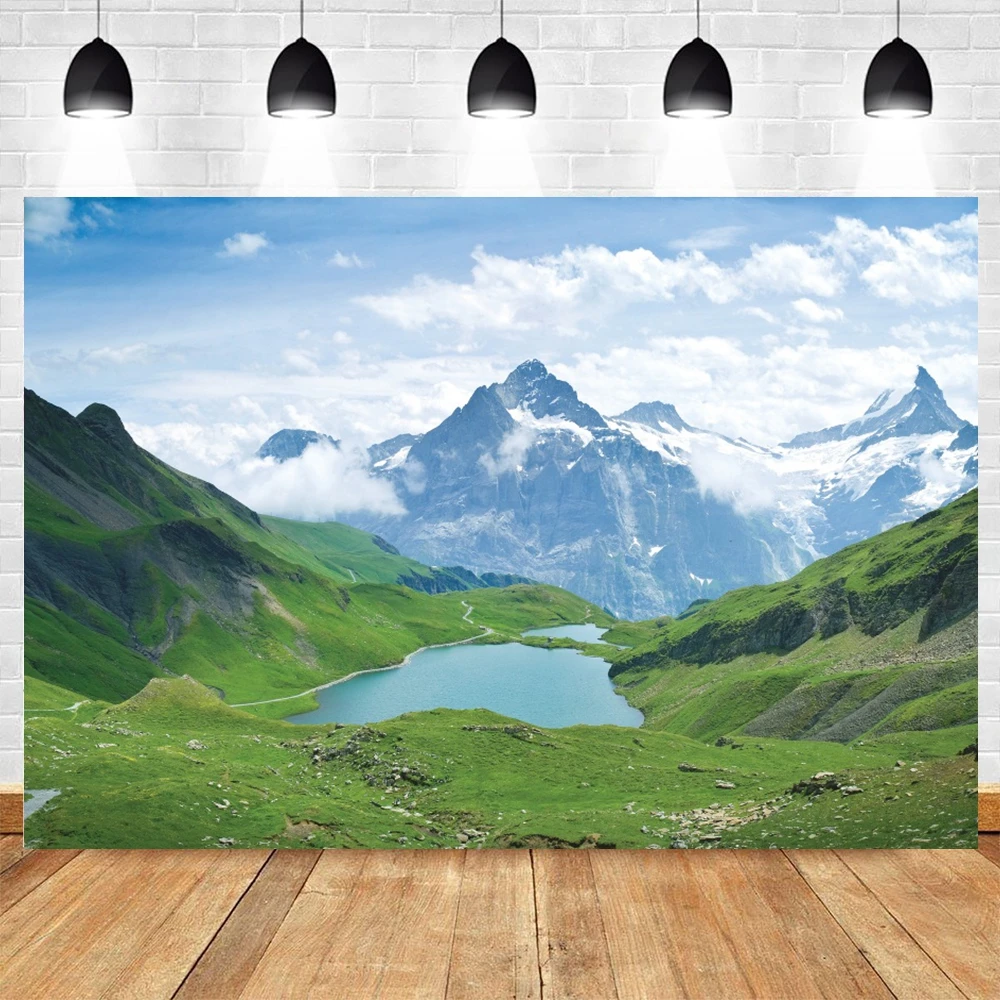 Spring Photography Backdrop Green Forest Grass Garden Park Natural Landscape Holiday Decor Photography Background Photo Studio