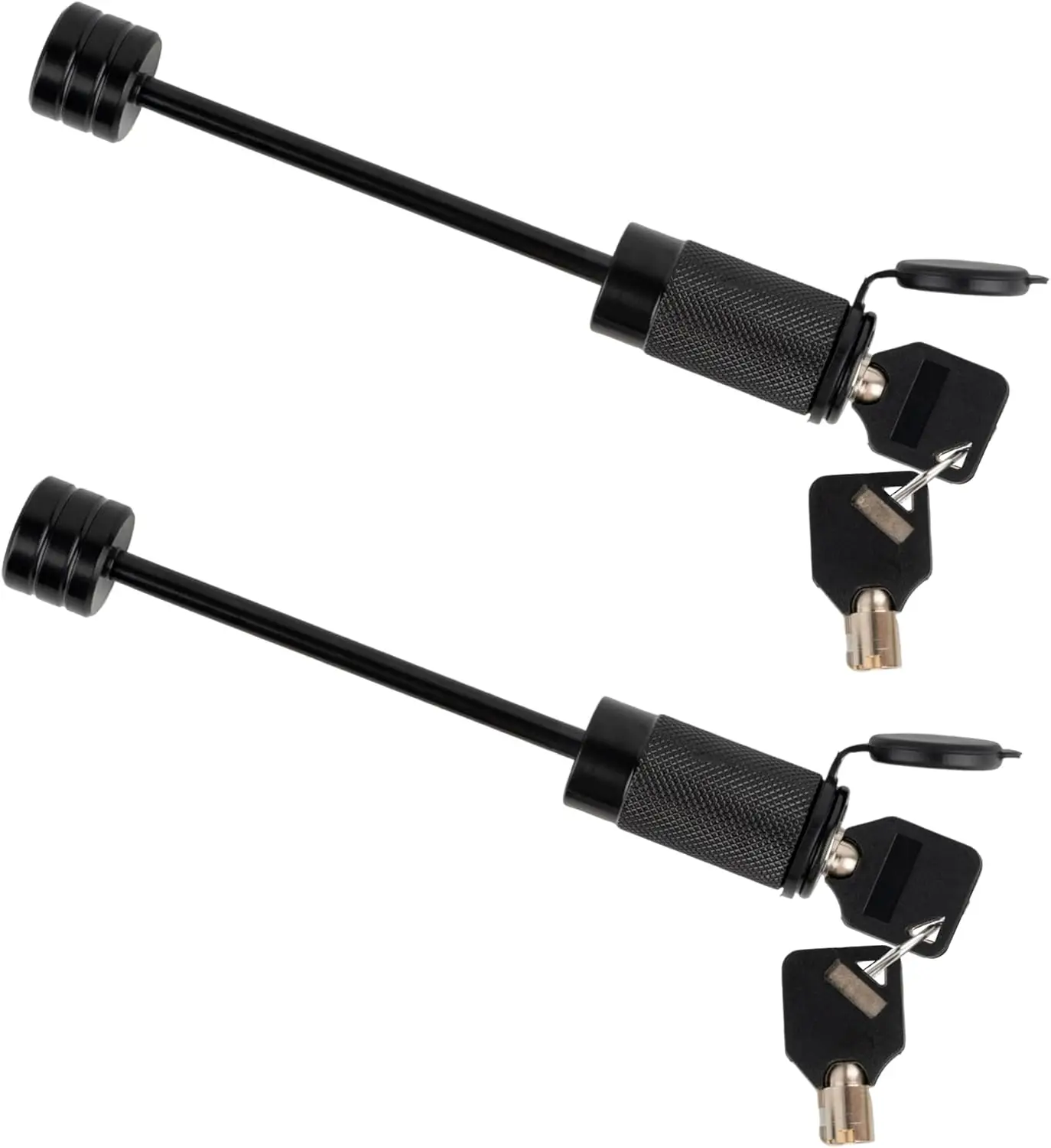 

Trailer Tongue Coupler Lock, 1/4' Dia, 3.5' Span, Black (2 Pack)