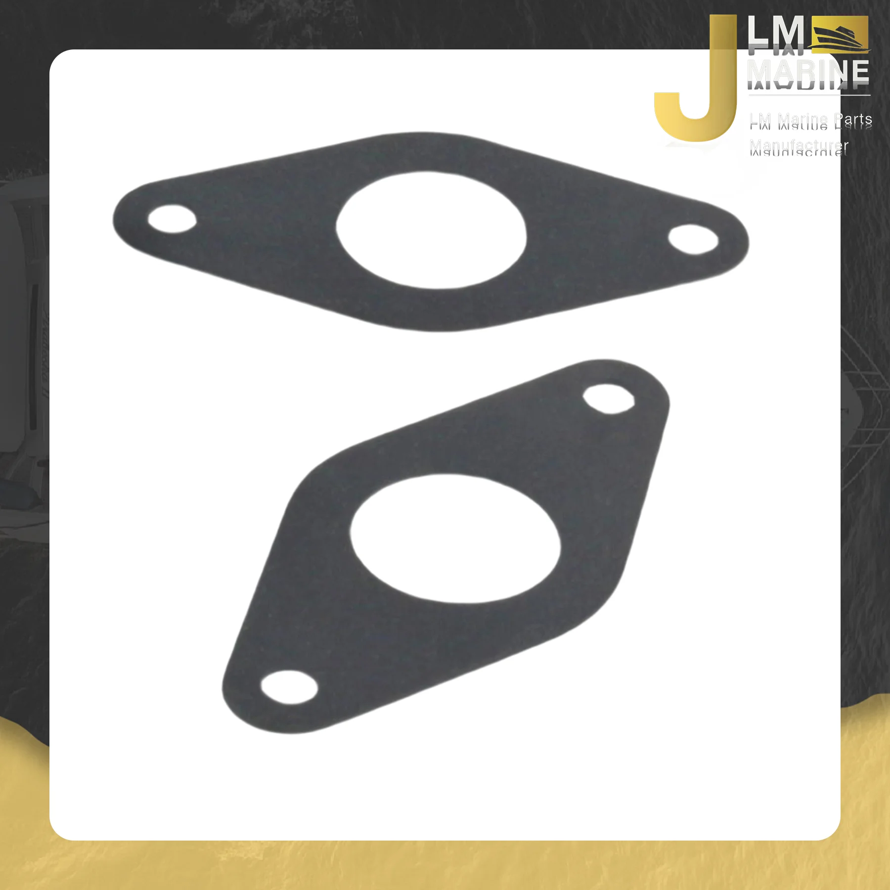 JLM Marine Outboard Carb Carburetor Gasket for Yamaha  4 Stroke F9.9 F15  2 Stroke T9.9 Boat Motor 66M-13646-00