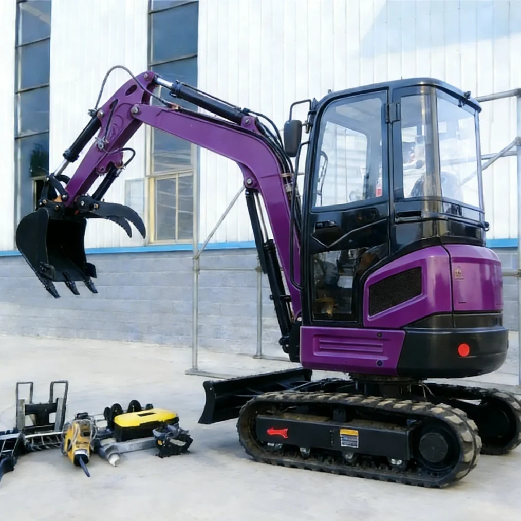 

Customized 2.0 Ton Mini Excavator with Attachments Small Digger Compact Excavator for Garden Farm Construction Works
