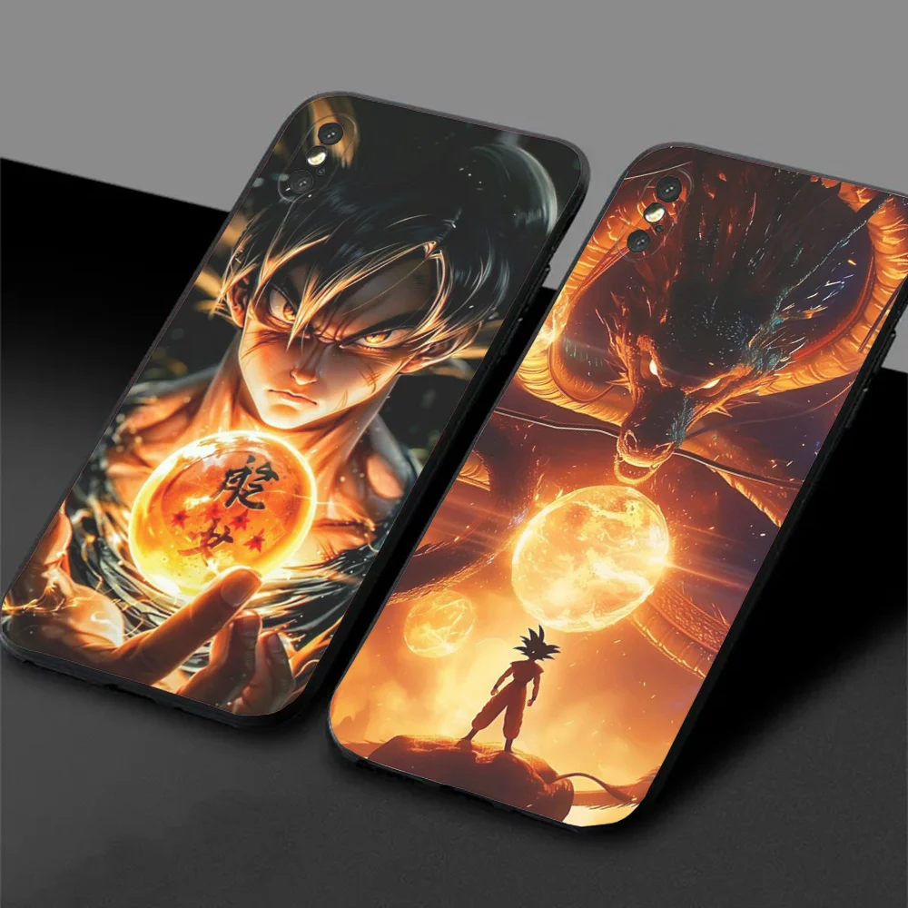 Anime D-Dragon B-Ball Goku Phone Case For Samsung S24,23,22,30,21,10,9,Ultra,Plus,Lite,FE,5G Black Soft Case