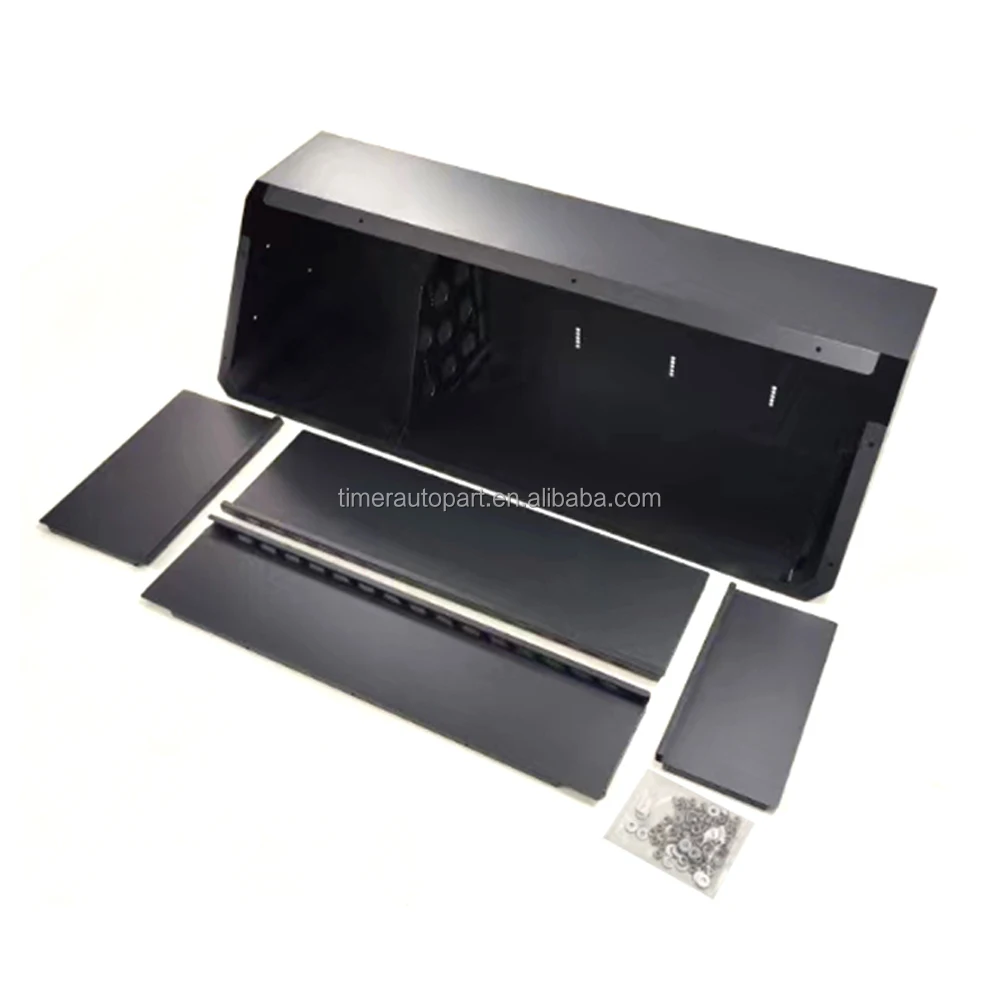 Steel Outdoor Pickup Truck Tool Boxes Bed Campervan Side Hard Cover Waterproof Foldable Organizer Divided Storage Case Shelf