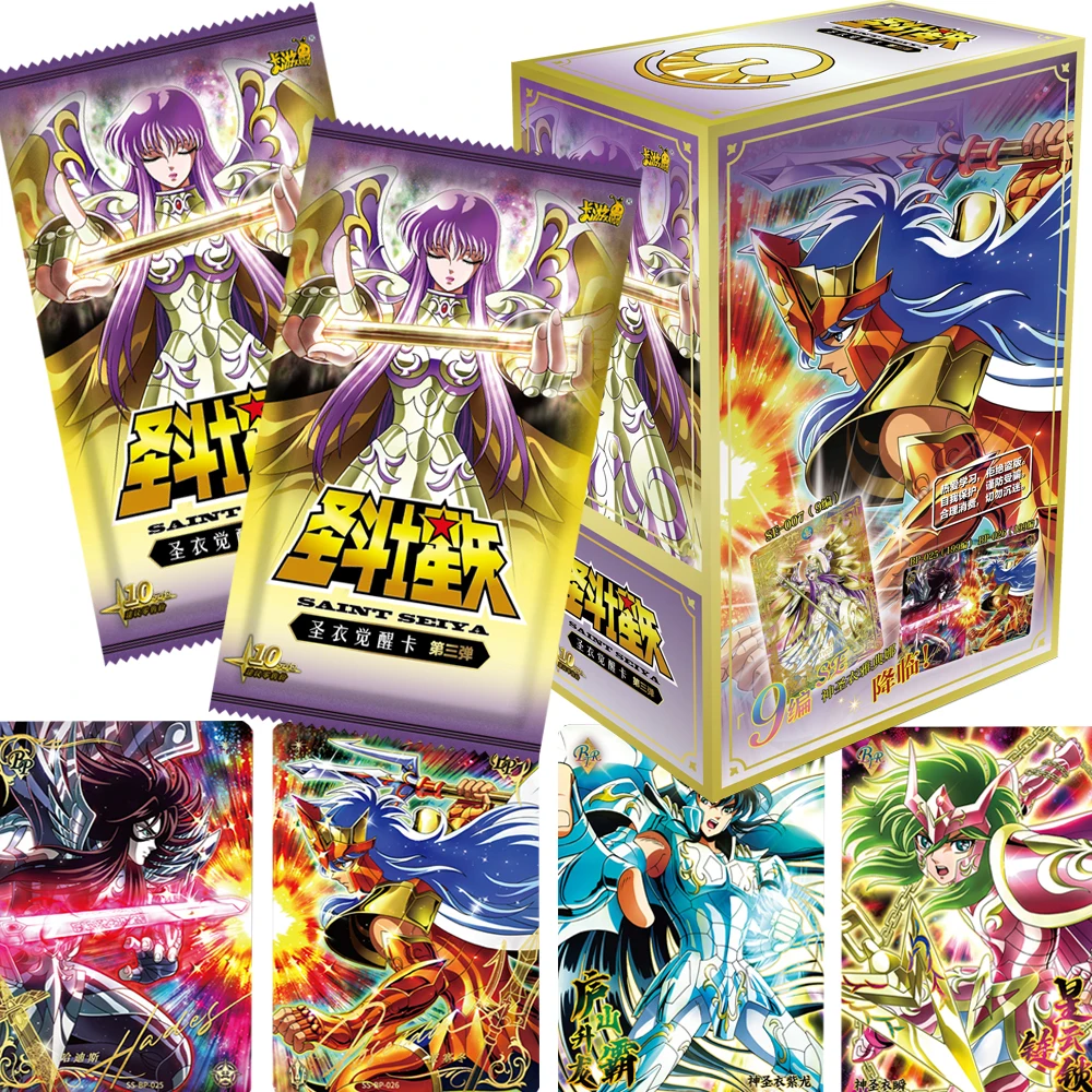 

KAYOU Saint Seiya Collection Cards Mythical Background Anime Classic Characters God Cloth Move Skill Cards Table Toys Kids Gifts