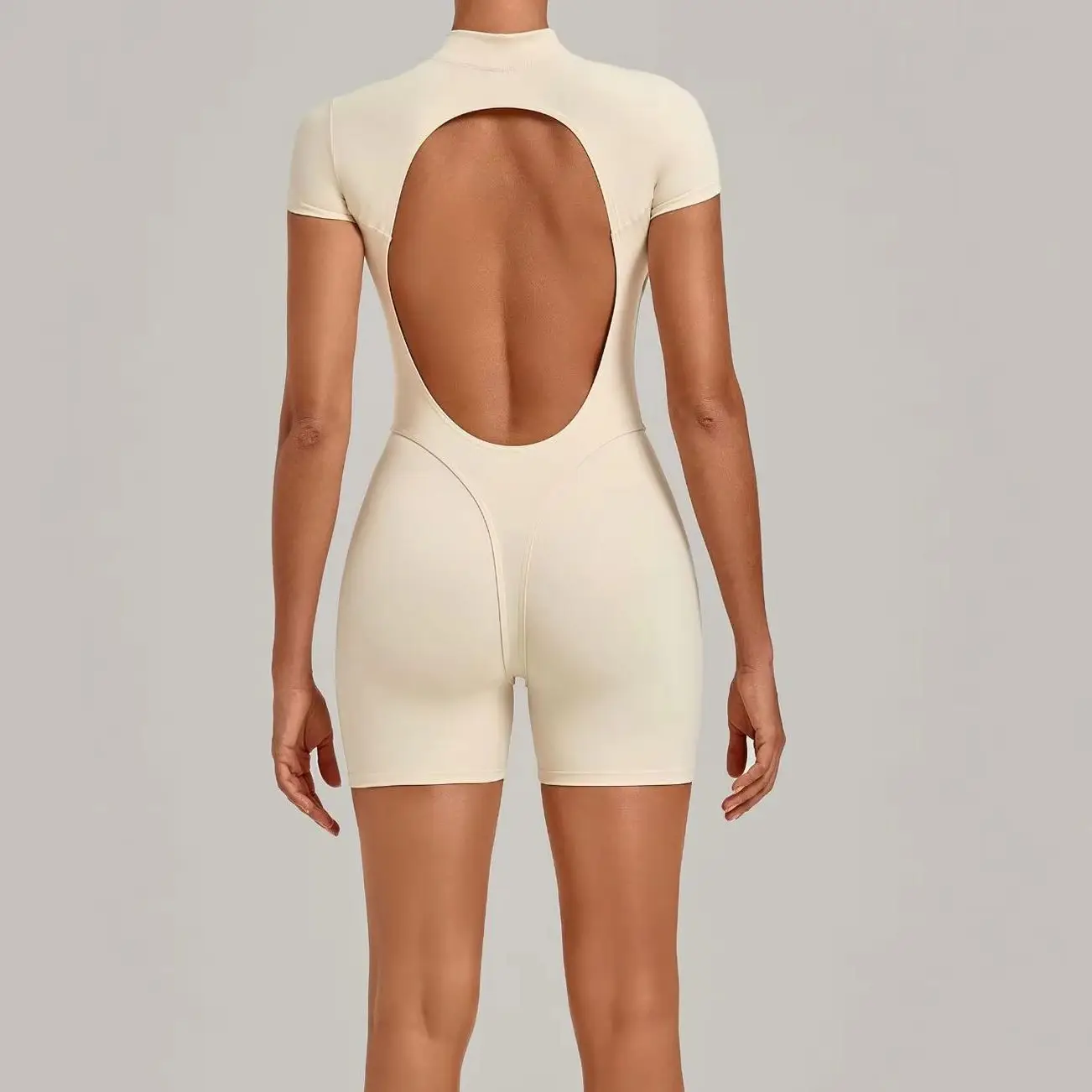 

Yoga Set Bodysuit Short Sleeve Women Tracksuits Gym Zipper Jumpsuits Sports Workout High-intensity Fitness One-piece Tights Suit