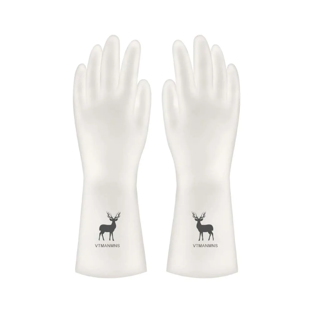 Kitchen Cleaning Clear Printed Latex Gloves Laundry Dishwashing Gloves Rubber Gloves Deer style