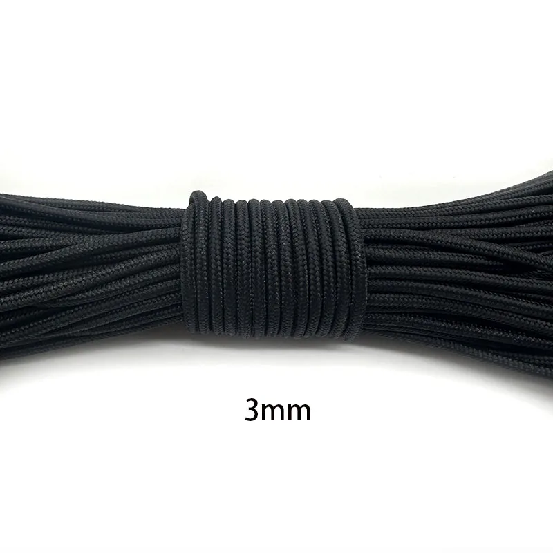 Paracord 1mm/2mm/3mm/4mm/5mm Diameter Parachute Rope Climbing Camping Survival Gear Parachute Rope Bracelet DIY Jewelry Findings image 5