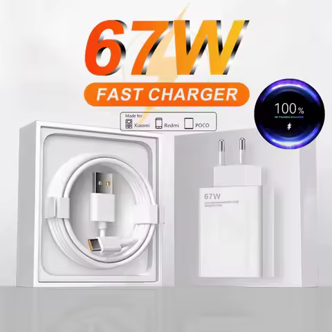 67W USB Fast Charger Quick Charge 3.0 QC3.0 for Xiaomi 14 13 12 11 Ultra Redmi Note 12T 13 Pro Turbo POCO F5 USB Phone Adapter