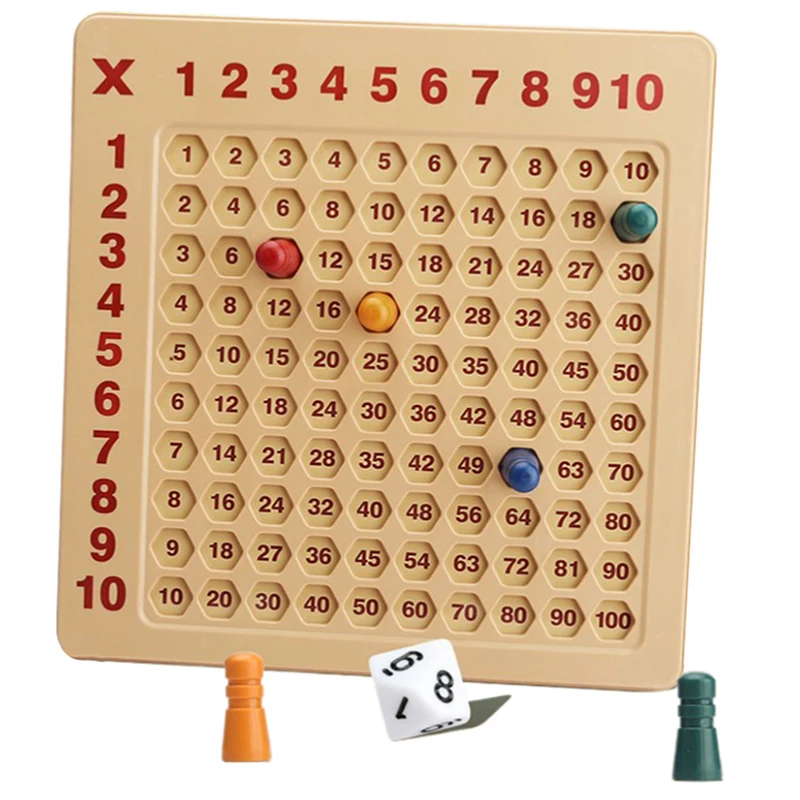 Jogo De Tabuleiro De Multiplicação De Madeira Para Crianças, Aprendendo Brinquedos Educativos, Contagem Matemática, Cem Tabuleiro, Jogo De Pensamento Interativo