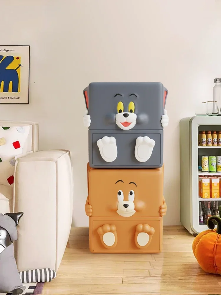 Gatti e topi creativo casa camera da letto comodino scaffale diversi armadietti portaoggetti comodini per bambini.