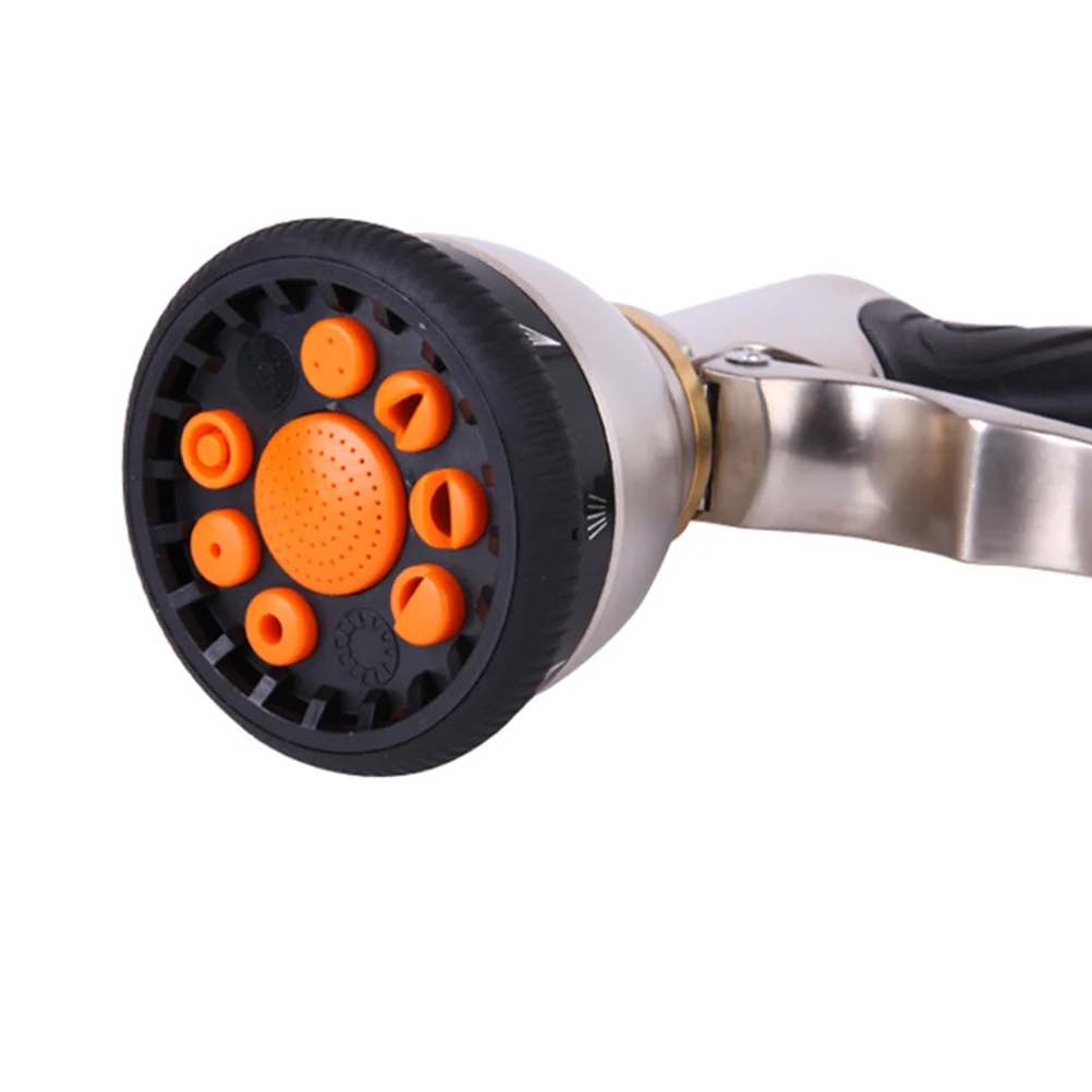 

9 Functions Durable Water Nozzle Car Wash Lawn Garden Hose Sprinkler Spray Copper Metal High Pressure Adjustable Flow Bathroom