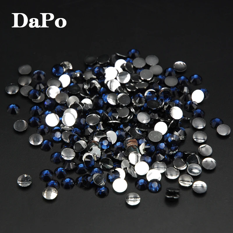 2MM 3MM 4MM 5MM 6.5MM Montana Color Round Acrylic Rhinestones Flat Back Strass Stones For Clothing Dress Crafts Decorations