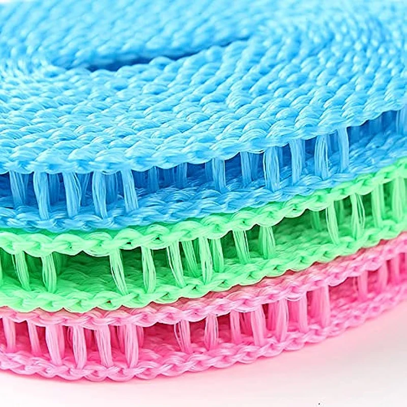 Corda de Nylon portátil à prova de vento, varal tipo cerca, secagem e edredão, ao ar livre, 3 m, 5 m, 8 m, 10m