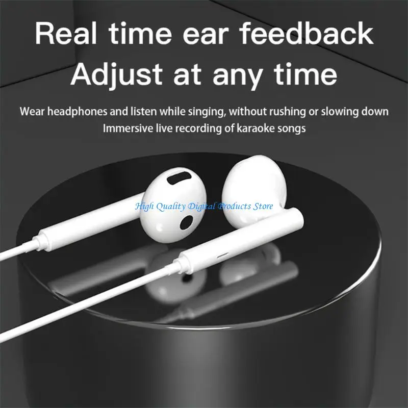 민감한 마이크와 정확도 보컬 모니터링 스튜디오 등급 헤드셋을 갖춘 U2JE 방송 이어폰