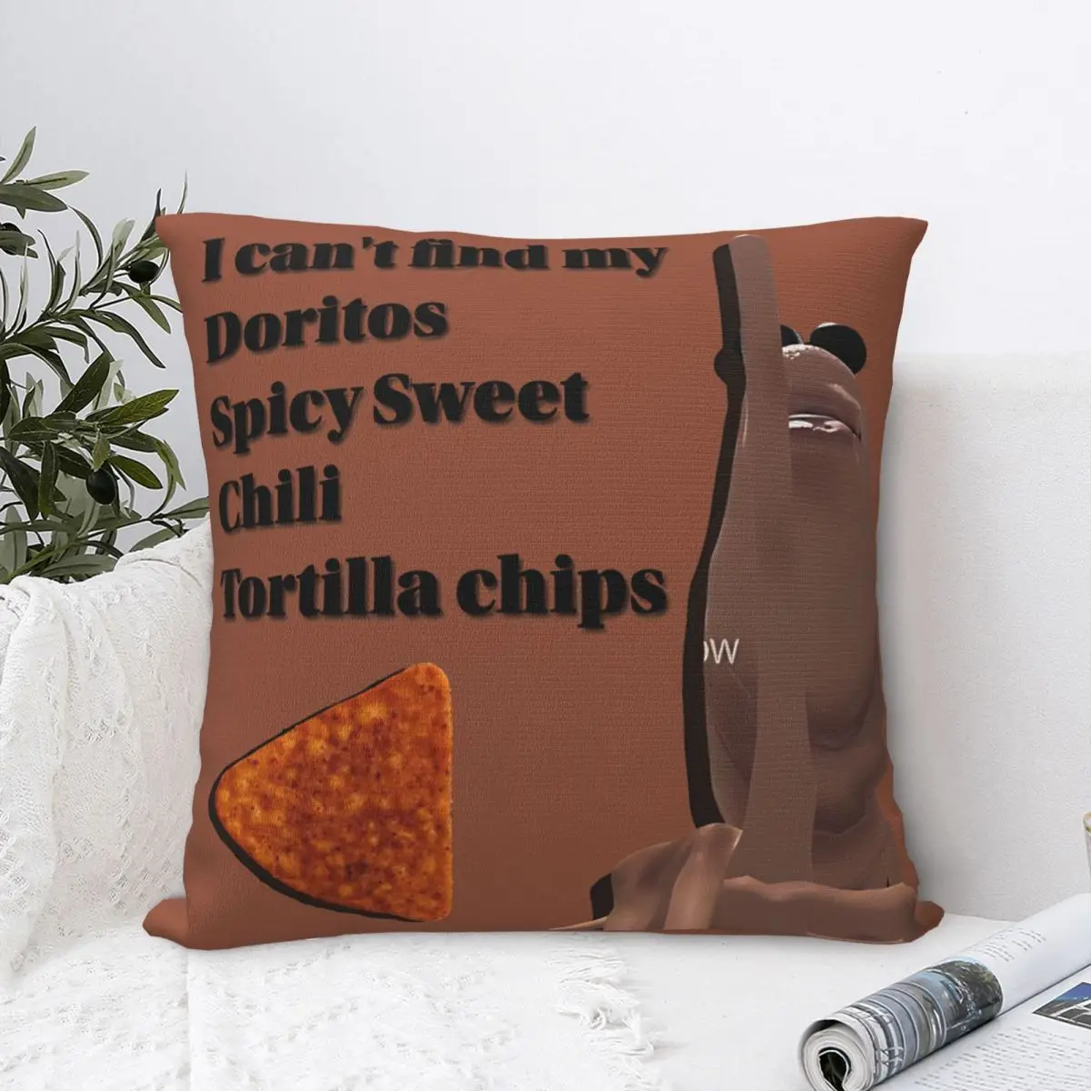 Marcus The Worm I Can't Find My Doritos Spicy Sweet Chili Tortilla Chips Pillow Cases Cushion Covers Throw Pillow Case Cover