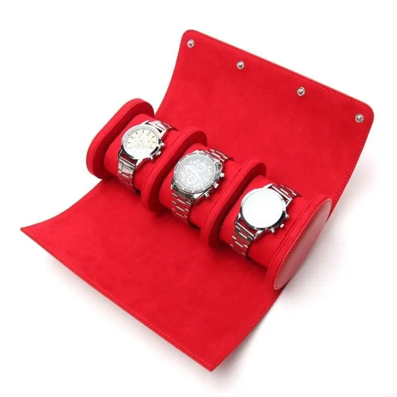 

Vintage PU Watch Roll Case Leather Watch Storage Box Stylish Watch Container Watch Display Box PU Material for Travel