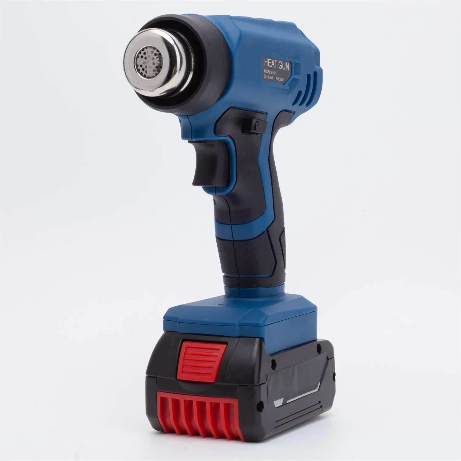 360W Portable Cordless Heat Gun For Bosch 18V Lithium Battery Industrial Handheld Electric Heating Gun with 4 Nozzle