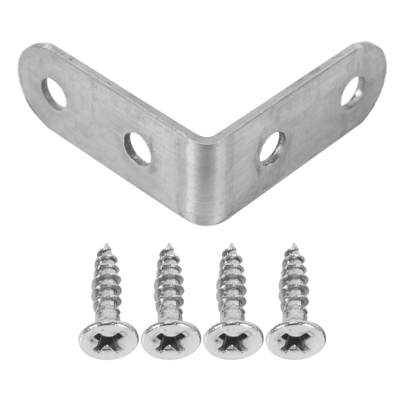 A76I-24 Pieces Stainless Steel Corner Braces (1.57 X 1.57 Inch,40 X 40 Mm) Joint Right Angle Bracket Fastener L Shaped Corner Fa