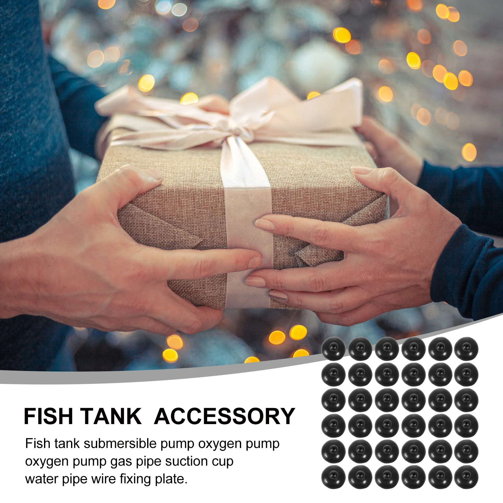 

100Pcs Aquarium Suction Cups Plastic Pump Fixators Compact Design Replacement Parts for Fish Tank Oxygen Pump Water Fixators