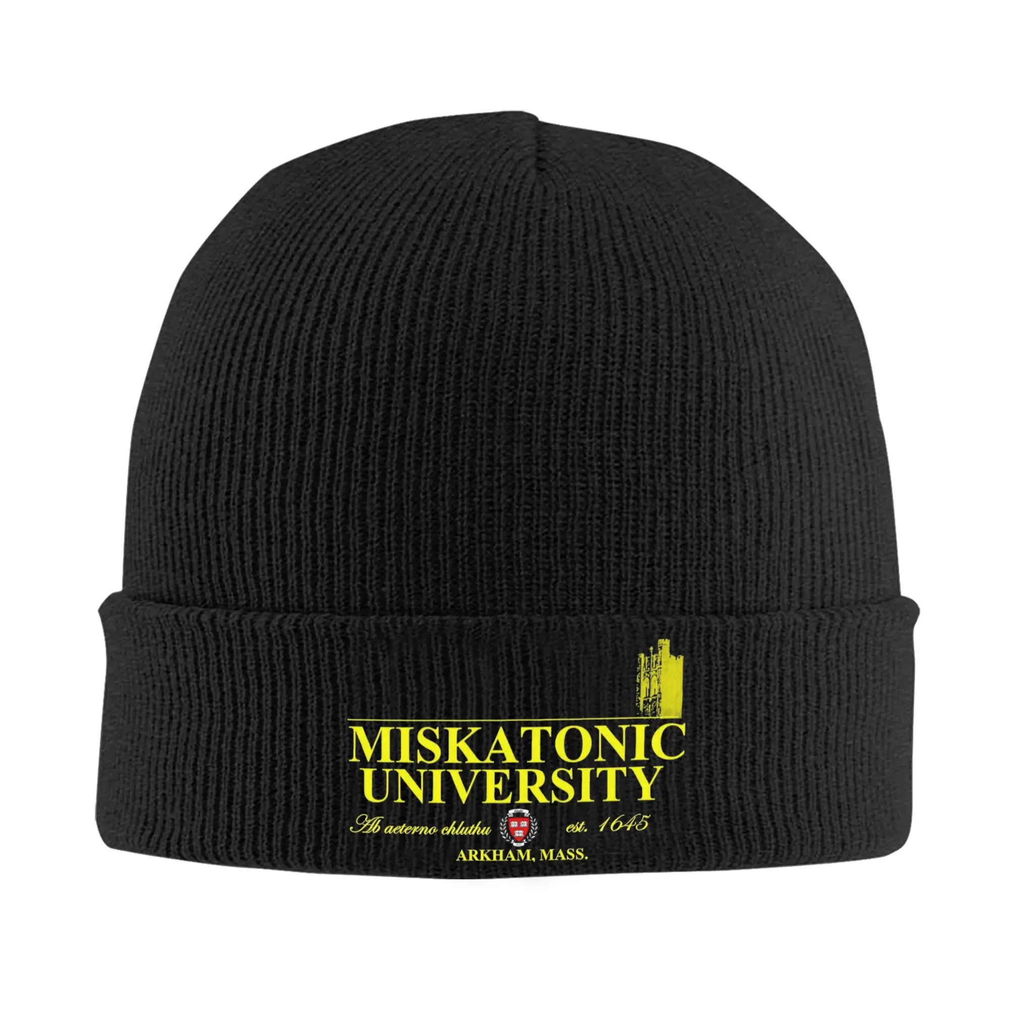 Miskatonic University Cthulhu Knitted Caps Women's Men's Beanies Autumn Winter Hot Sale Hat Acrylic Lovecraft Book Warm Cap