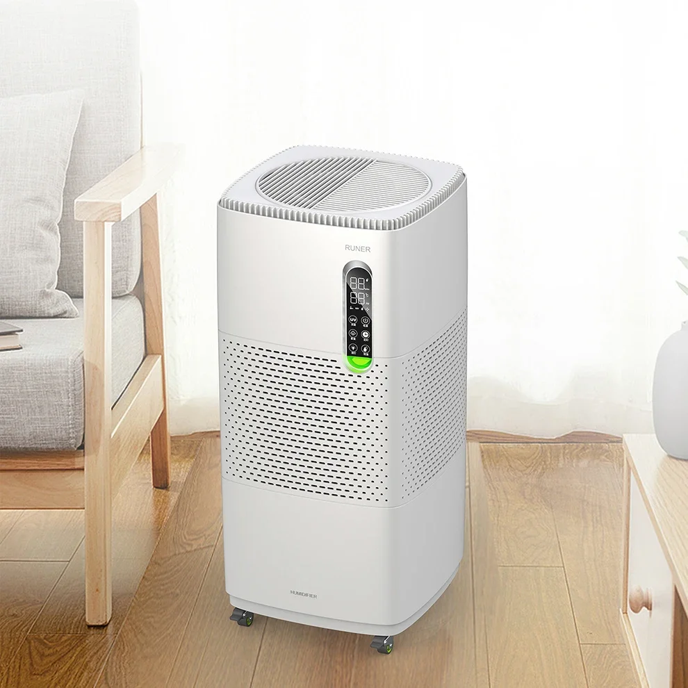 RUNAL Smart Negative Ions Hepa13 Filter True Carbon Hepa 13 H13 Filters Cool Air Purifier With UV Sterilizing For Home