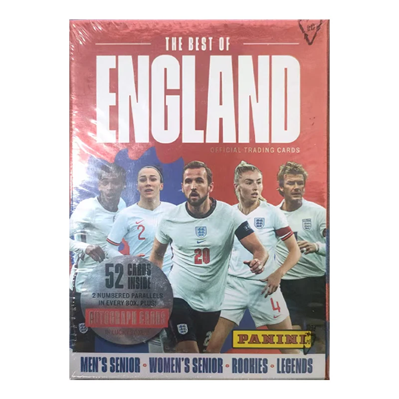بانيني أفضل ما في إنجلترا صندوق بطاقات التداول الرسمية 52 قطعة/صندوق ديفيد بيكهام مايكل جيمس أوين توقيع لعبة جمع بطاقات