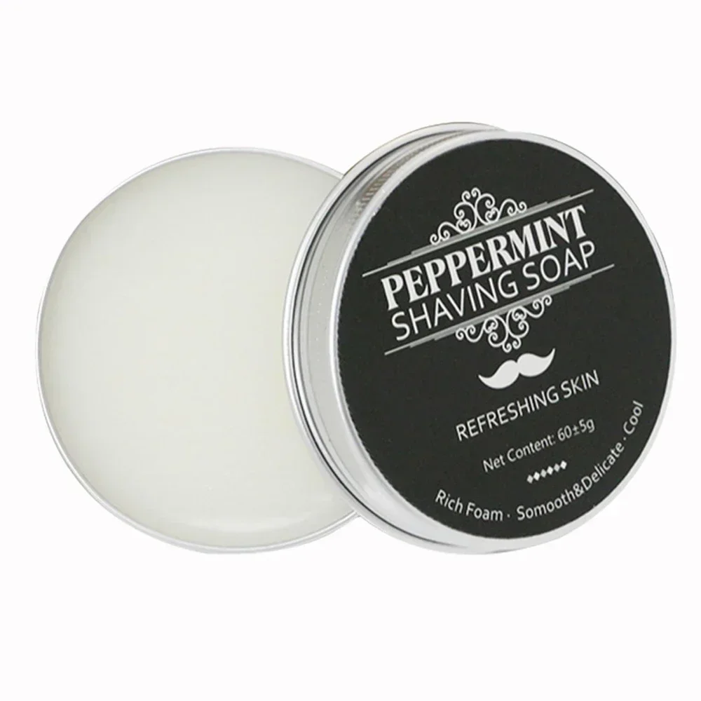 Handmade Organic Shaving Soap Bar for Men Smooth Texture Foam Cream Face Freshness Cleanliness Maintainer