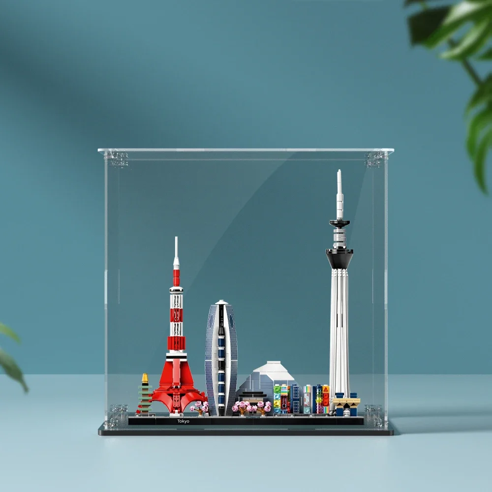 

Акриловая витрина JKWU для Lego 21051 Tokyo, пылезащитная прозрачная витрина (набор «Lego в комплект не входит)