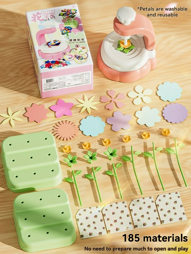 Bouquets de fleurs en tissu, jouets, Kits artisanaux de bricolage, jouets pour enfants, marché de fleurs faites à la main, jouet pour filles, cadeau de noël et d'anniversaire