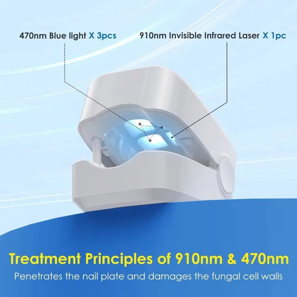 Rechargeable Nail Fungus Remover Toenail Fungus Cleaning Laser Device Portable Nail Assisted Phototherapy Cleaning Lamp