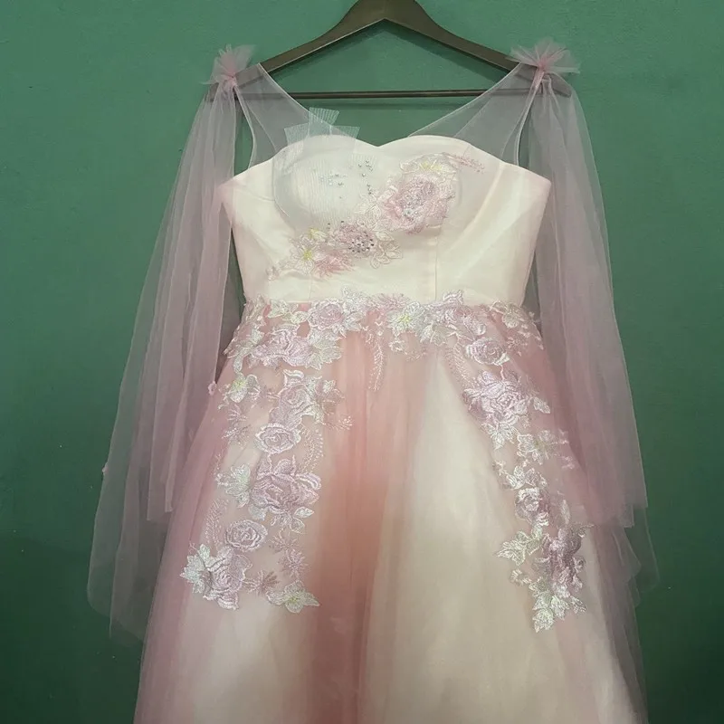 Gaun Quinceanera 2023 baru elegan pesta Prom Formal gaun pesta dansa manis motif bunga Vestidos Robe De Bal ukuran Plus