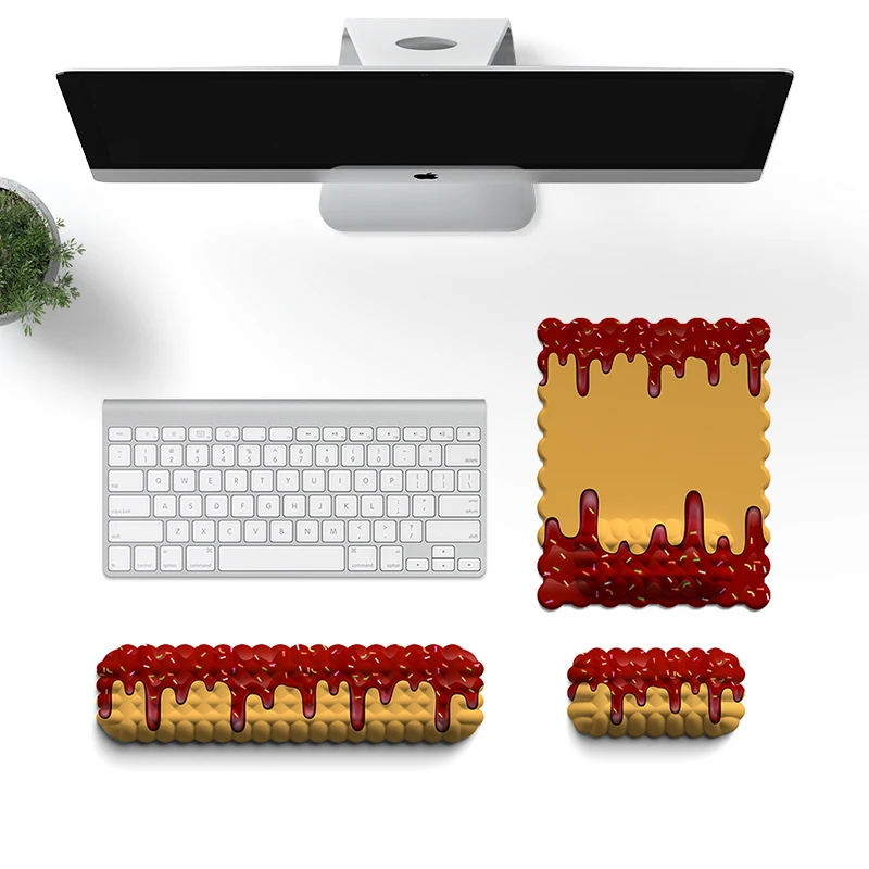 Mouse pad with wrist rest keyboard  wrist pad anti-slip memory foam desktop office gamer mouse wrist rest