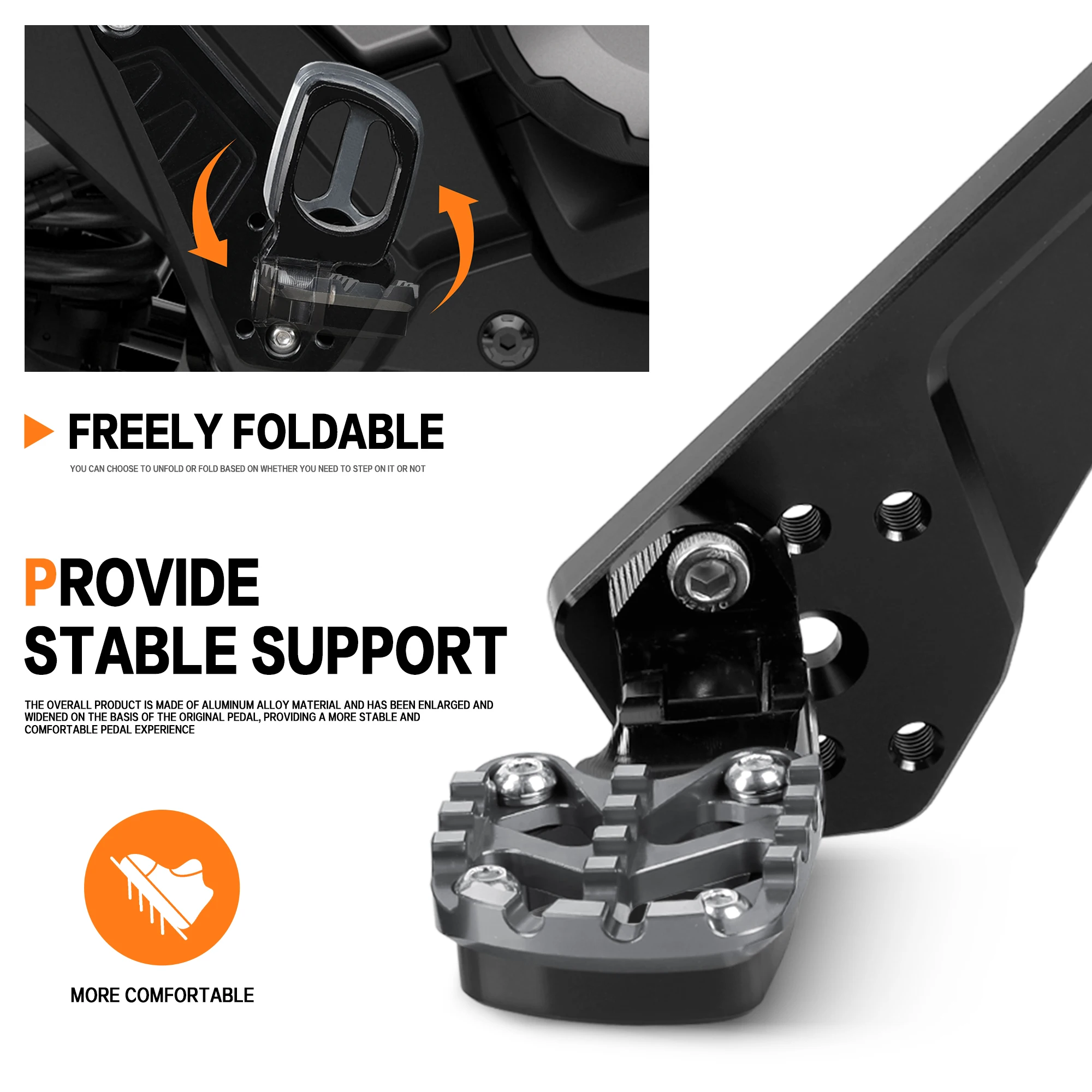 

For HONDA XADV X-ADV 750 2025 Motorcycle Accessories Rear Pedal Foot Stand Folding Footrests Passenger Footpegs