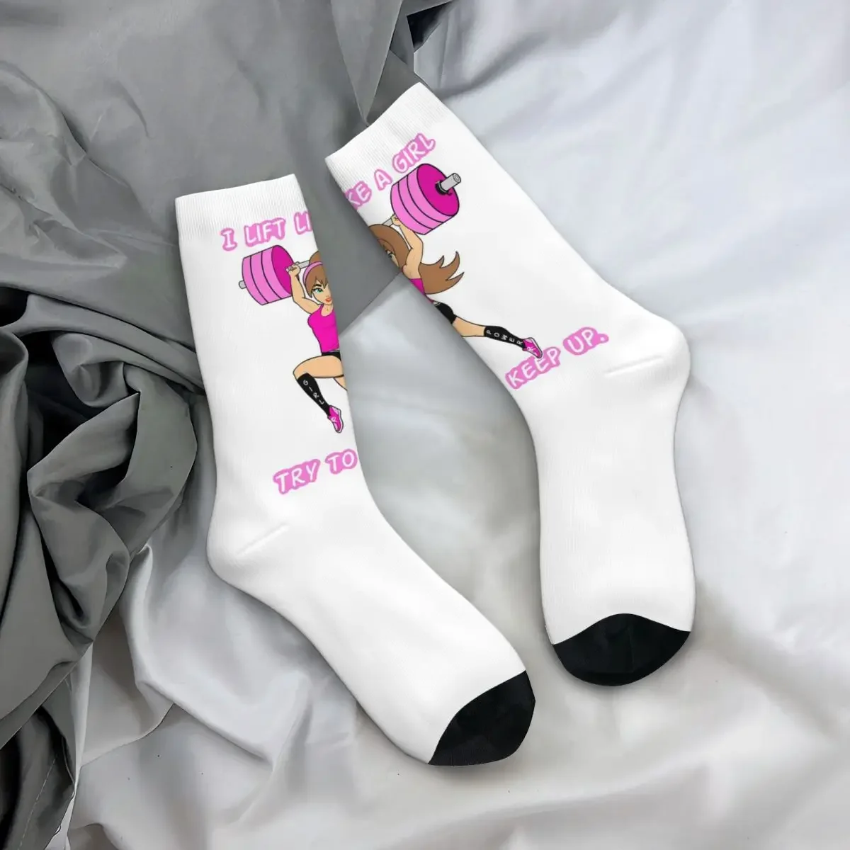 Chaussettes sulfAbsorbantes pour Fille, Fitness, Barbell, Harajuku, Toutes Saisons, Accessoires