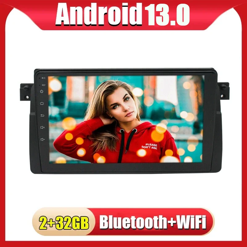 

9"INCH Android 13 Car GPS Navi Radio Stereo Multimedia Video Player Wifi NO DVD Player Double 2 Din For BMW E46 320 323 325 M3