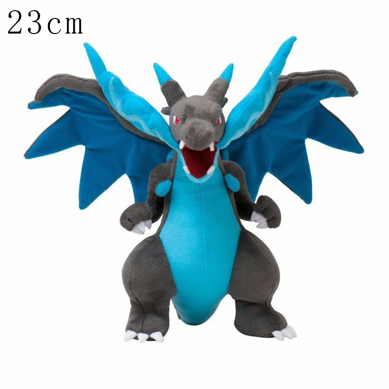 Pokemon Plush Shiny Black Charizard Pluszowa zabawka Pokemon Mega Evolution X & Y Charizard Miękka wypchana lalka Charizard do spania Prezent dla dziecka